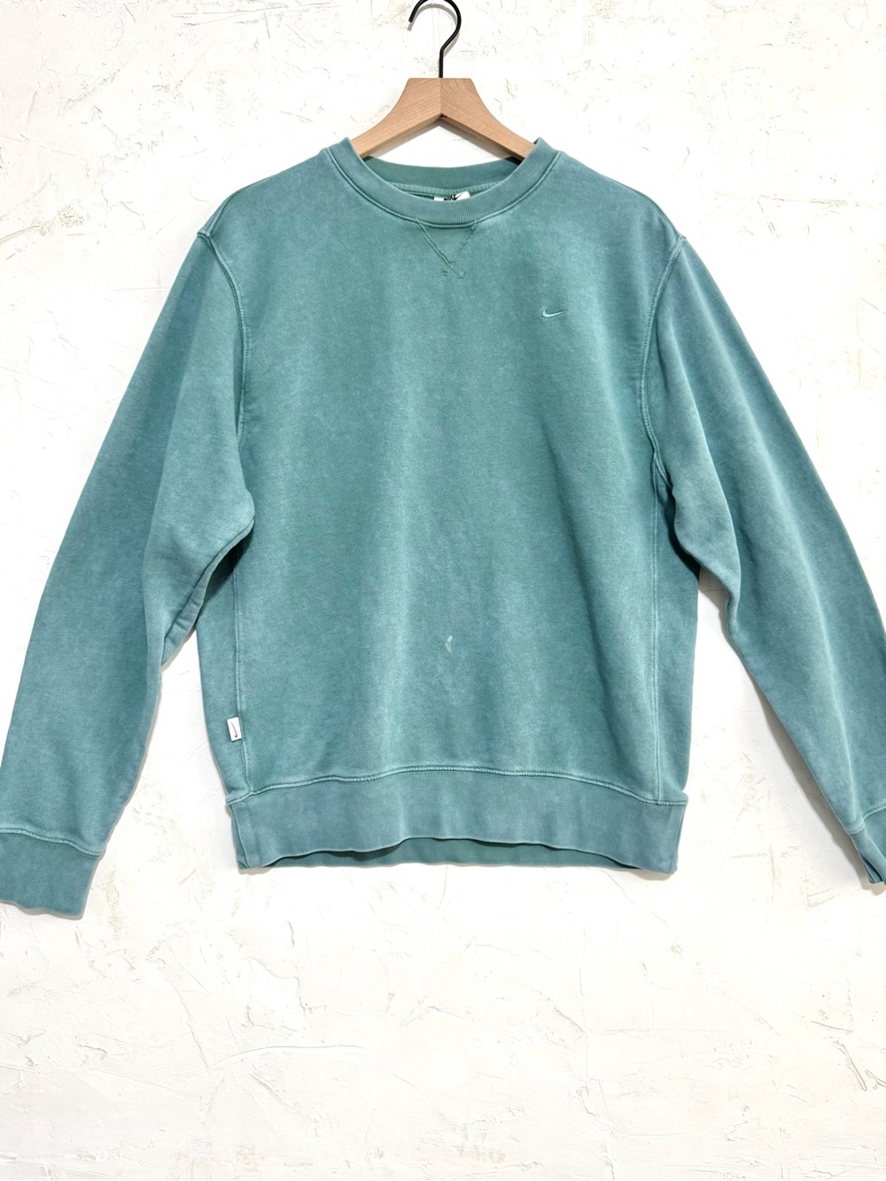 Nike Mini Swoosh Washed Teal Crewneck Sweatshirt Men’s M